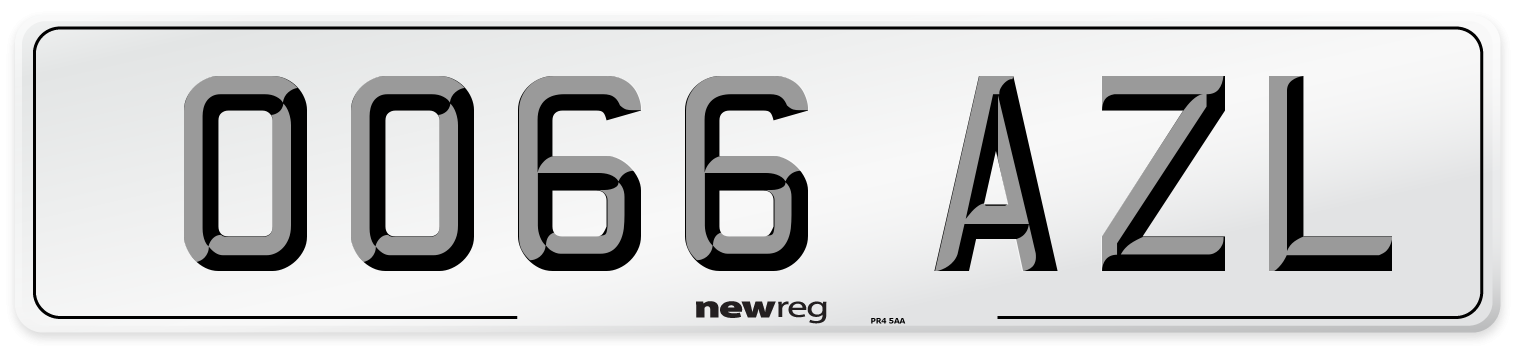 OO66 AZL Number Plate from New Reg